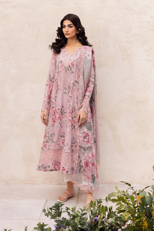 3-Pcs Rosy Blush Elegance Embroidered Lawn Suit  by IZNIK